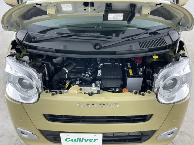 ダイハツ ムーヴ キャンバス セオリー G ターボ 愛知県 2025(令7)年 0.4万km サンドベージュメタリック 純正7インチナビ/(フルセグTV/Bluetooth/DVD再生)/バックカメラ/HDMI入力端子/スマートアシスト/・衝突回避支援ブレーキ/・車線逸脱警報/・レーンキープ/・アダプティブクルーズコントロール/両側パワースライドドア/フルLEDヘッドランプ/保温機能付きカップホルダー（前席）/ステアリングスイッチ/前席シートヒーター/電動パーキングブレーキ/オートホールド