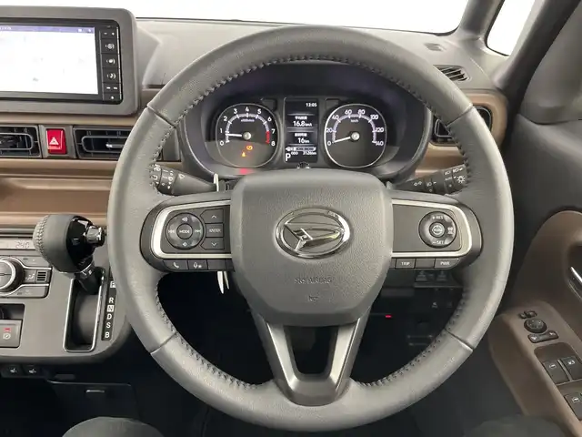 ダイハツ ムーヴ キャンバス セオリー G ターボ 愛知県 2025(令7)年 0.4万km サンドベージュメタリック 純正7インチナビ/(フルセグTV/Bluetooth/DVD再生)/バックカメラ/HDMI入力端子/スマートアシスト/・衝突回避支援ブレーキ/・車線逸脱警報/・レーンキープ/・アダプティブクルーズコントロール/両側パワースライドドア/フルLEDヘッドランプ/保温機能付きカップホルダー（前席）/ステアリングスイッチ/前席シートヒーター/電動パーキングブレーキ/オートホールド