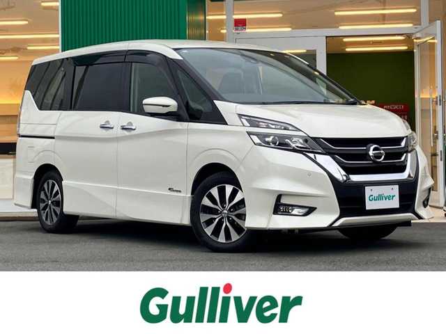 日産 セレナ ハイウェイスター Vセレクション 静岡県 2018(平30)年 3.7万km ブリリアントホワイトパール ALPINE製11インチナビ(CD/DVD/BT/フルセグ)/全方位カメラ/パーキングアシスト/Wオートエアコン/プロパイロット/レーダークルーズコントロール/レーンキープアシスト/ETC/USB入力端子/三列シート/ドライブレコーダー/フロアマット/ウォークスルー/布シート/両側パワースライドドア/純正アルミホイール/社外アルミホイール(スタッドレス)車載/ABS/コーナーセンサー前後/横滑り防止装置/デジタルインナーミラー/ナイトビジョン/オートライト/LEDヘッドライト/W+サイドエアバッグ/衝突軽減システム