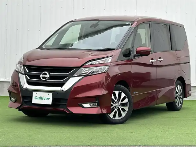 日産 セレナ ハイウェイスター プロパイロットED 香川県 2017(平29)年 5.9万km マルーンレッド 純正ナビ/　フルセグTV、CD、BT/Ｂカメラ/プロパイロット/両側パワースライドドア/前後コーナーセンサー/前後ドラレコ/ＥＴＣ/前席シートヒーター/後席エアコン/オートライト/フォグライト/フロアマット/スマートキー