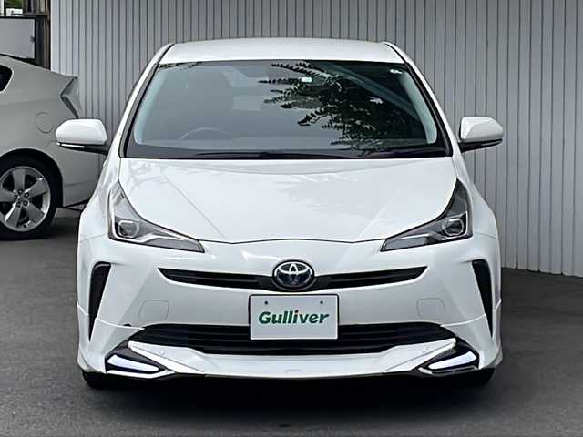トヨタ プリウス S 長野県 2020(令2)年 7.9万km スーパーホワイトⅡ ４WD/エアロパーツ/純正メモリナビフルセグTV/バックカメラ/ETC/社外１５インチアルミ/Toyota Safety Sense /純正LEDヘッドライト