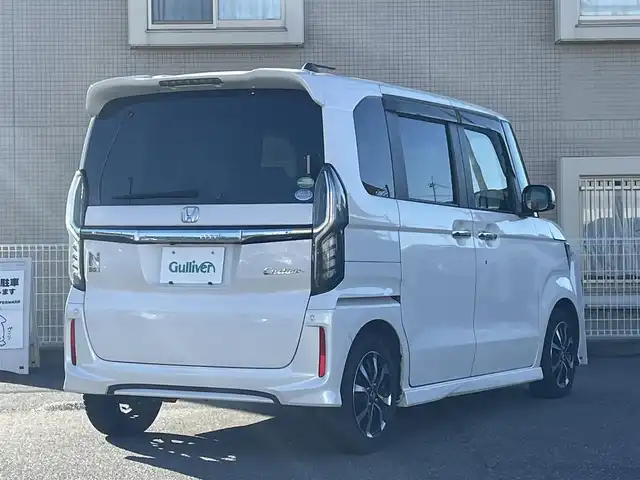 ホンダ Ｎ ＢＯＸ カスタム G L ホンダセンシング 山口県 2020(令2)年 4.7万km プラチナホワイトパール ワンオーナー/社外SDナビ フルセグTV CD DVD BT/バックカメラ/ビルトインETC/前後ドラレコ/前席シートヒーター/左側パワースライドドア/バックソナー/衝突被害軽減ブレーキ/レーダークルーズコントロール/レーンアシスト/オートマチックハイビーム/LEDオートヘッドライト/フォグライト/シーケンシャルウィンカー/スマートキー 2個/W サイド カーテン エアバッグ