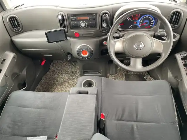 日産 キューブ 15X Vセレクション 神奈川県 2009(平21)年 11.5万km スーパーブラック 社外SDナビ /ETC /スマートキー　/プッシュスタート /純正フロアマット　/社外SIBILLA15インチホイール　/電動格納ミラー　/フォグライト　/ドアバイザー　/ハロゲンライト　/取扱説明書　/保証書　