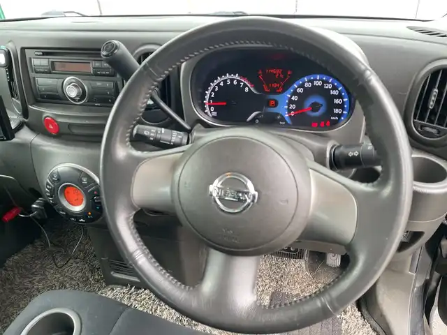 日産 キューブ 15X Vセレクション 神奈川県 2009(平21)年 11.5万km スーパーブラック 社外SDナビ /ETC /スマートキー　/プッシュスタート /純正フロアマット　/社外SIBILLA15インチホイール　/電動格納ミラー　/フォグライト　/ドアバイザー　/ハロゲンライト　/取扱説明書　/保証書　