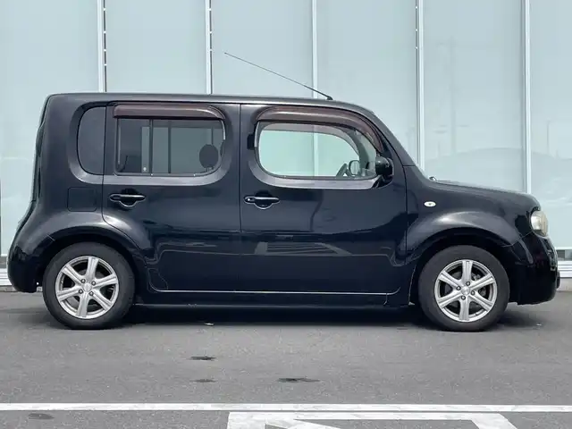 日産 キューブ 15X Vセレクション 神奈川県 2009(平21)年 11.5万km スーパーブラック 社外SDナビ /ETC /スマートキー　/プッシュスタート /純正フロアマット　/社外SIBILLA15インチホイール　/電動格納ミラー　/フォグライト　/ドアバイザー　/ハロゲンライト　/取扱説明書　/保証書　