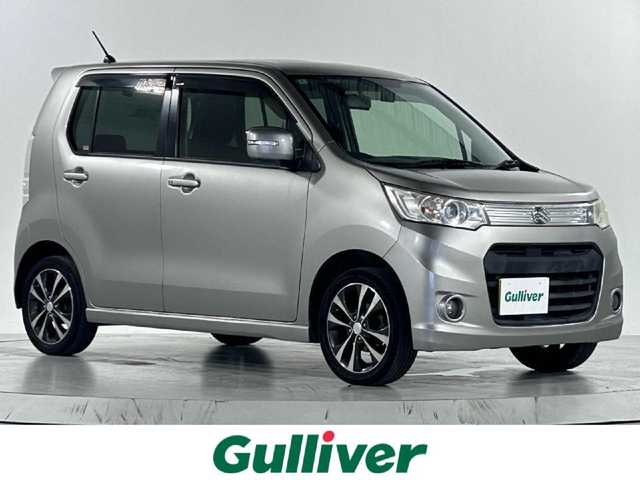 スズキ ワゴンＲ スティングレー T 佐賀県 2014(平26)年 14.9万km スチールシルバーM 社外7型ナビ/ＡＭ/ＦＭ/CD/DVD/Bluetooth/フルセグTV/バックカメラ/前後ドライブレコーダー/衝突被害軽減システム/HIDヘッドライト/フォグランプ/オートエアコン/盗難防止装置/横滑り防止装置/オートライト/スマートキー/プッシュスタート/樹脂フロアマット/純正15インチアルミホイール	/ステアリングスイッチ/電動格納ミラー/ドアバイザー