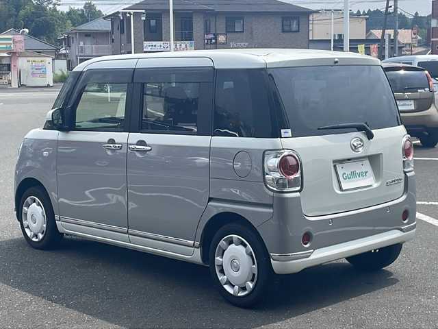 ダイハツ ムーヴ キャンバス G メイクアップ VS SAⅢ 鹿児島県 2021(令3)年 2.7万km パールホワイトⅢ/スムースグレーマイカメタリック 2トーン 純正ナビ/DUK-W69D/パワーウィンドウ/両側パワースライドドア/シートヒーター/衝突被害軽減システム/電動格納ミラー/オートライト/オートハイビーム/アイドリングストップ/プッシュスタートボタン/ETC