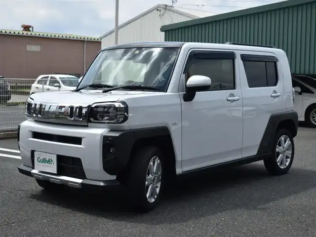 ダイハツ タフト G クロムベンチャー 福岡県 2022(令4)年 2.1万km シャイニングホワイトパール 社外8インチメモリーナビ/フルセグTV/CD/DVD/BT/バックカメラ/ドライブレコーダー/純正15インチアルミホイール/純正LEDヘッドライト/純正フロアマット/純正ドアバイザー/シートヒーター/ステアリングリモコン/プッシュスタート/スマートキー/ETC/新車時保証書/取扱説明書