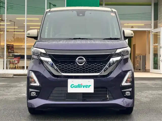 日産 ルークス HWS Gターボ プロパイロットED 静岡県 2021(令3)年 3万km パープル 純正9インチナビ(CD/DVD/BT/フルセグ)/MM320D-L/全方位カメラ/ターボ/プロパイロット/レーダークルーズコントロール/ETC/ドライブレコーダー/スマートキー/ベンチシート/ハーフレザーシート/純正フロアマット/両側パワースライドドア/純正アルミホイール/ABS/横滑り防止装置/コーナーセンサー前後/レーンキープアシスト/オートライト/LEDヘッドライト/W+サイドエアバッグ/衝突軽減システム/エンジンスタートボタン/パワーステアリング/パワーウィンドウ/アイドリングストップ
