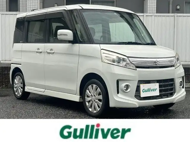 スズキ スペーシア カスタム GS 愛知県 2014(平26)年 8.7万km パールホワイト 社外メモリナビ(FM/AM/CD/USB)/両側スライドドア/HIDヘッドライト/フォグランプ/純正AW14インチ/電動格納ミラー/純正フロアマット/アイドリングストップ/オートライト/ドアバイザー/プッシュスタート/スマートキー・スペアキー１本/ABS/取扱説明書