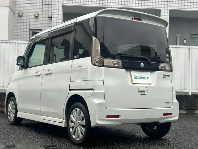スズキ スペーシア カスタム GS 愛知県 2014(平26)年 8.7万km パールホワイト 社外メモリナビ(FM/AM/CD/USB)/両側スライドドア/HIDヘッドライト/フォグランプ/純正AW14インチ/電動格納ミラー/純正フロアマット/アイドリングストップ/オートライト/ドアバイザー/プッシュスタート/スマートキー・スペアキー１本/ABS/取扱説明書