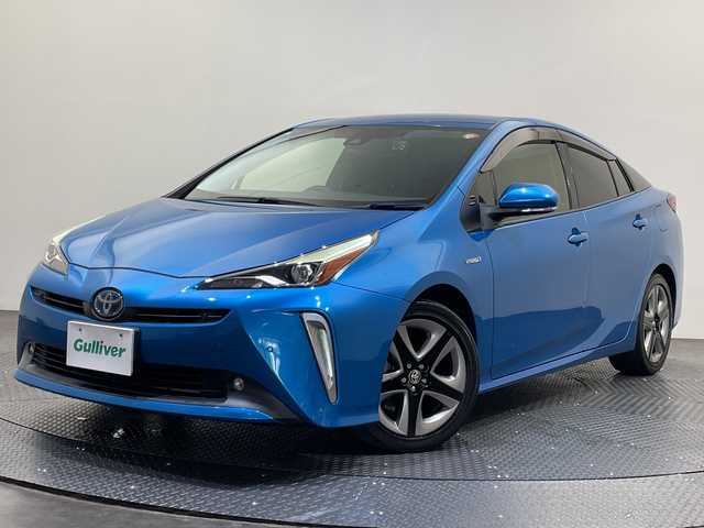 トヨタ プリウス Sツーリングセレクション 愛媛県 2019(平31)年 6.5万km ブルーM ９型ナビ/フルセグ／Ｂｌｕｅｔｏｏｔｈ／ＣＤ／ＤＶＤ/ＥＴＣ/前後ドライブレコーダー/クルーズコントロール/合皮シート/ＤＮ席シートヒーター/前後コーナーセンサー/レーンキープアシスト/LEDヘッドライト/オートマチックハイビーム/レーンキープアシスト