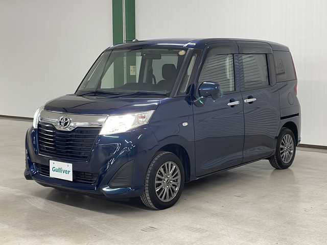 トヨタ ルーミー X 熊本県 2018(平30)年 4.1万km レーザーブルークリスタルシャイン 純正ＳＤナビ（ＣＤ/ＢＴ/ラジオ/ワンセグ）/バックカメラ/ＥＴＣ/片側パワースライドドア/横滑り防止装置/プッシュスタート/スマートキー/スタットレスタイヤ積載有/社外フロアマット