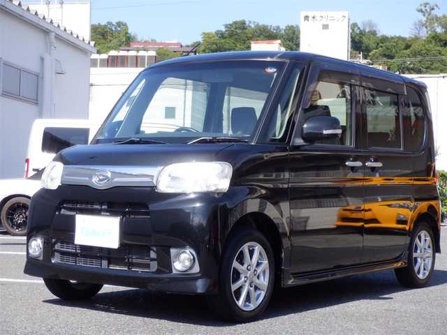 ダイハツ タント G 静岡県 2012(平24)年 12万km ブラックマイカメタリック  Clarion SDナビ(NX311)/ スマートキー/ 助手席側パワースライドドア/ ヘッドライトレベライザー/ 純正14インチアルミ/ ETC/ フォグランプ/ 純正フロアマット/ ドアバイザー
