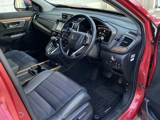 ホンダ ＣＲ－Ｖ EX 福島県 2021(令3)年 1.7万km プレミアムクリスタルレッドM ナビ　ハーフレザー　前後席ＵＳＢ　ステアリングヒーター　レーンキープ　パドルシフト　シートヒーター　運転席８ウェイパワーシート　シートメモリー　電子制御Ｐブレーキ　純正エンスタ　ＥＴＣ　ＢＳＭ　ターボ　積み込み純正AW付ノーマルタイヤ