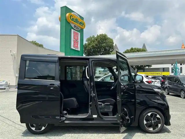日産 ルークス ハイウェイスター X 熊本県 2021(令3)年 4.3万km ブラック 衝突軽減ブレーキ/プッシュスタート/純正ナビ/（CD・DVD・フルセグTV・BTオーディオ・SD）/アラウンドビューモニター/ETC/ドライブレコーダー/純正14インチAW/片側パワースライドドア/LEDヘッドライト/オートライト/LEDフォグライト/前後コーナーセンサー/横滑り防止装置/ウィンカーミラー/純正フロアマット/純正ドアバイザー