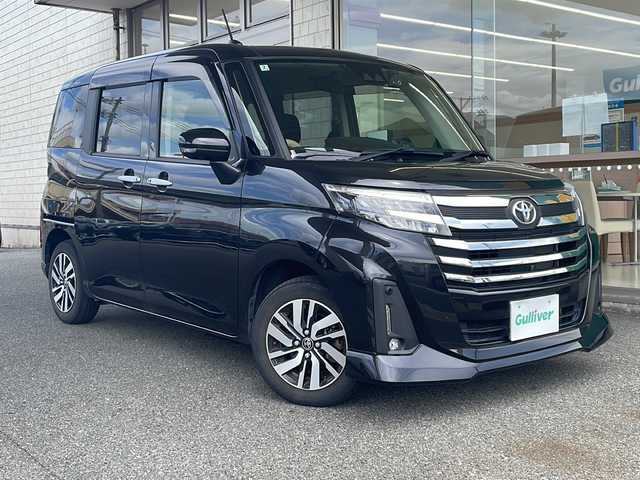 トヨタ ルーミー カスタムG 山口県 2022(令4)年 3.2万km ブラックマイカメタリック 両側パワースライドドア　/全方位カメラ　/クリアランスソナー　/オートクルーズコントロール　/デジタルインナーミラー/ＬＥＤヘッドライト　/オートライト　/メーカーディスプレイオーディオ　/フルセグテレビ　/純正フロアマット/ドライブレコーダー/ETC　