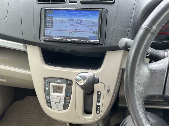 ダイハツ ムーヴ X SA 福島県 2013(平25)年 7.7万km ブラックマイカメタリック 社外SDナビ/（FM/CD/Bluetooth/SD）/ワンセグTV/ETC/衝突軽減ブレーキ/横滑り防止装置/アイドリングストップ/ハロゲン/オートライト/純正フロアマット/純正15インチAW/プッシュスタート/スマートキー