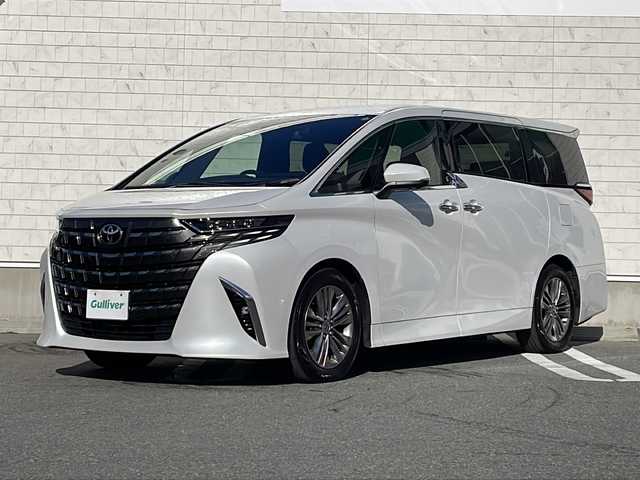 トヨタ アルファード Z 山形県 2023(令5)年 4.6万km プラチナホワイトパールマイカ 純正フリップダウンモニター/ワンオーナー/禁煙車/Toyota Safety Sense/・プリクラッシュセーフティ/・レーントレーシングアシスト/・レーダークルーズコントロール/・ロードサインアシスト/・発進遅れ告知機能/・プロアクティブドライビングアシスト/・ドライバー異常時対応システム/・オートマチックハイビーム/・アダプティブハイビームシステム/・緊急時操舵支援（アクティブ操舵機能）/ブラインドスポットモニター/純正ディスプレイオーディオナビ/BT.USB.HDMI.MiraCast/フルセグ/パノラミックビューモニター/ビルトインETC２．０/おくだけ充電/両側パワースライド/レザーシート/パワーシート/シートヒーター/ベンチレーション/パワーバックドア/ドライブレコーダー/ミラーヒーター/電動パーキングブレーキ/オートホールド/LEDヘッドライト/プッシュスタート/スマートキーｘ２