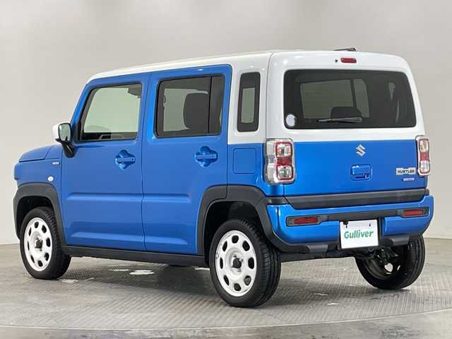 スズキ ハスラー HYBRID G 栃木県 2021(令3)年 4.7万km ブリスクブルーメタリック/ホワイト2トーンルーフ 社外ナビ(AVIC-BZ501)/(Bluetooth・CD・DVD・USB)/バックカメラ/スズキセーフティサポート/ ・デュアルカメラブレーキサポート/ ・レーンキープアシスト/ ・後方コーナーセンサー/前席シートヒーター/フロアマット/スマートキー/スペアキー/アイドリングストップ/ハロゲンヘッドランプ/オートライト/禁煙車
