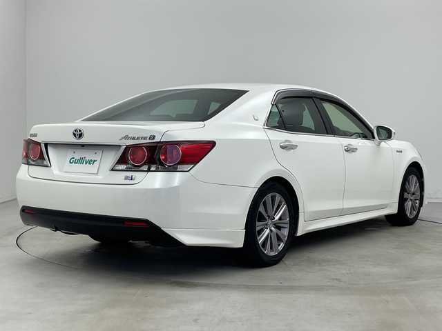 トヨタ クラウン ハイブリッド アスリートS 新潟県 2015(平27)年 13.3万km ホワイトパールクリスタルシャイン サンルーフ/純正メモリナビ/　フルセグTV/Bluetooth/CD/DVD/USB/クルーズコントロール/前席パワーシート/前席シートヒーター/ドライブレコーダー/バックモニター/ビルトインETC/横滑り防止装置/ステアリングヒーター/レザーステアリング/ステアリングスイッチ