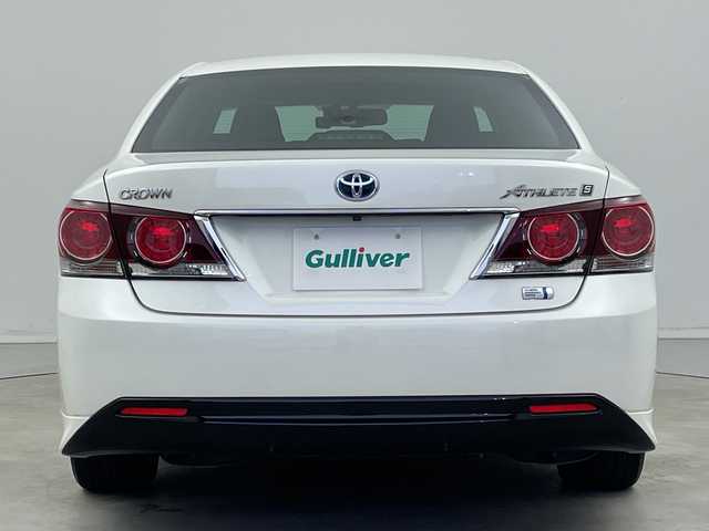 トヨタ クラウン ハイブリッド アスリートS 新潟県 2015(平27)年 13.3万km ホワイトパールクリスタルシャイン サンルーフ/純正メモリナビ/　フルセグTV/Bluetooth/CD/DVD/USB/クルーズコントロール/前席パワーシート/前席シートヒーター/ドライブレコーダー/バックモニター/ビルトインETC/横滑り防止装置/ステアリングヒーター/レザーステアリング/ステアリングスイッチ