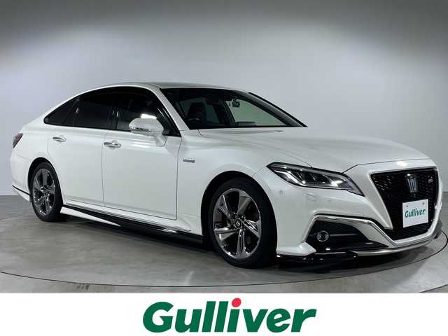 トヨタ クラウン ハイブリッド RS アドバンス 福岡県 2019(平31)年 5万km ホワイトパールクリスタルシャイン 禁煙車/純正メモリーナビゲーション/フルセグテレビ/TVキット/全方位モニター/レーダークルーズコントロール/LEDヘッドライト/ブラインドスポットモニター/メモリーシート/パワーシート/シートヒーター/ハンドルヒーター/ドライブレコーダー前後/純正18インチアルミホイール/オートライト/オートハイビーム/コーナーセンサー/パトルシフト/ドアバイザー