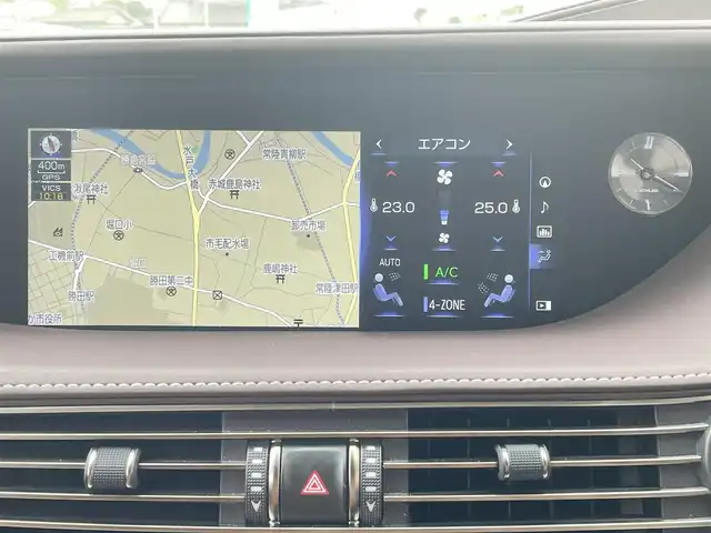 レクサス ＬＳ 500h バージョンL 茨城県 2018(平30)年 7.2万km ソニッククォーツ 純正メーカーナビ/フルセグTV/全方位カメラ/デジタルインナーミラー/コーナーセンサー前後/ドライブレコーダー/シートヒーター/レザーシート/エアーシート/電動リアゲート/HUD/BSM/ビルトインETC