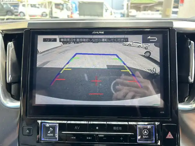 トヨタ アルファード S Aパッケージ 大阪府 2015(平27)年 9.2万km ホワイトパールクリスタルシャイン ワンオーナー/ALPINE11型ナビ/（フルセグ/BT/CD/DVD）/ALPINE11型フリップダウンモニター/バックカメラ/両側パワースライドドア/クルーズコントロール/横滑り防止システム/前後コーナーセンサー/純正18インチAW/プッシュスタート/オートライト/保証書/取扱説明書/スペアキー　有