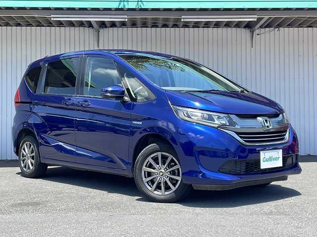 ホンダ フリード ハイブリット G ホンダセンシング 長野県 2018(平30)年 7.7万km コバルトブルーパール ホンダセンシング /ストラーダメモリナビフルセグTV/バックカメラ/ビルトインETC/LEDヘッドライト/両側パワースライドドア/社外１５インチアルミホイール/ホイール付きタイヤ４本積込/レーンキープアシスト/社外フロアマット