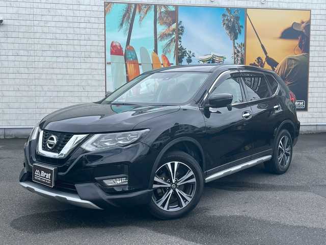 日産 エクストレイル 20X 宮崎県 2017(平29)年 6.7万km 黒 エマージェンシーブレーキ　/フロントソナー　/リアソナー　/純正ナビ　/フルセグＴＶ　/クルーズコントロール　/ＥＴＣ　/ドライブレコーダー　/純正フロアマット　/ＬＥＤ　/ドアバイザー