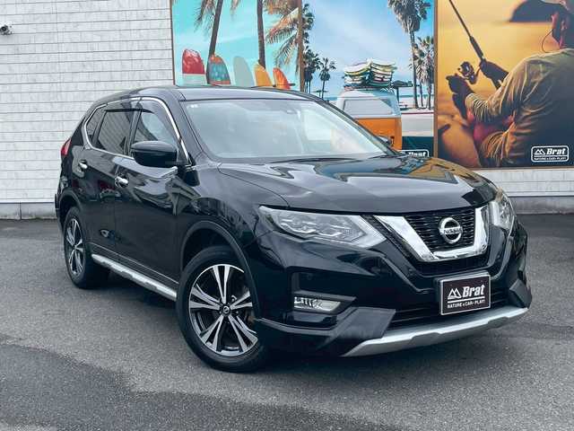 日産 エクストレイル 20X 宮崎県 2017(平29)年 6.7万km 黒 エマージェンシーブレーキ　/フロントソナー　/リアソナー　/純正ナビ　/フルセグＴＶ　/クルーズコントロール　/ＥＴＣ　/ドライブレコーダー　/純正フロアマット　/ＬＥＤ　/ドアバイザー