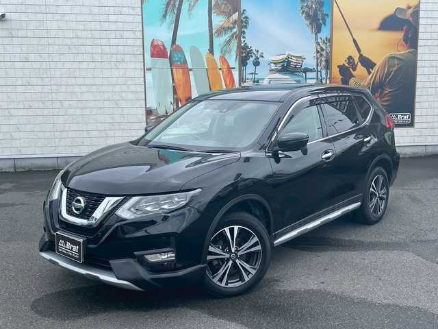 日産 エクストレイル 20X 宮崎県 2017(平29)年 6.7万km 黒 エマージェンシーブレーキ　/フロントソナー　/リアソナー　/純正ナビ　/フルセグＴＶ　/クルーズコントロール　/ＥＴＣ　/ドライブレコーダー　/純正フロアマット　/ＬＥＤ　/ドアバイザー