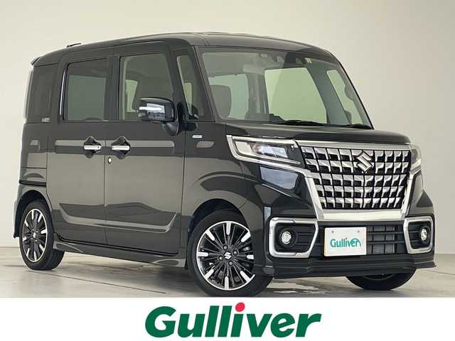 スズキ スペーシア カスタム HYBRID XS ターボ 愛知県 2023(令5)年 2.6万km ブルーイッシュブラックパール3 ヘッドアップディスプレイ/10型ナビ/フルセグ/全方位カメラ/衝突軽減システム/レーダークルーズコントロール/コーナーセンサー/シートヒーター/パドルシフト/ステアリングスイッチ/スマートキー/プッシュスタート