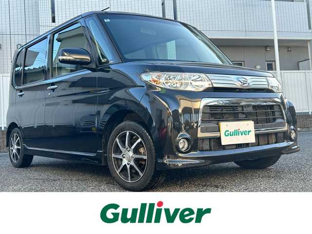 ダイハツ タント カスタム RS 愛知県 2012(平24)年 5.2万km ブラックマイカメタリック ワンオーナー/社外オーディオ(FM/AM/CD)/片側パワースライドドア/HIDヘッドライト/フォグランプ/社外AW14インチ/電動格納ミラー/純正フロアマット/アイドリングストップ/ETC/スマートキー/ABS/取扱説明書・保証書