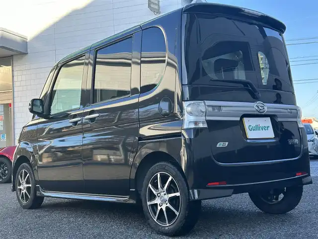 ダイハツ タント カスタム RS 愛知県 2012(平24)年 5.2万km ブラックマイカメタリック ワンオーナー/社外オーディオ(FM/AM/CD)/片側パワースライドドア/HIDヘッドライト/フォグランプ/社外AW14インチ/電動格納ミラー/純正フロアマット/アイドリングストップ/ETC/スマートキー/ABS/取扱説明書・保証書