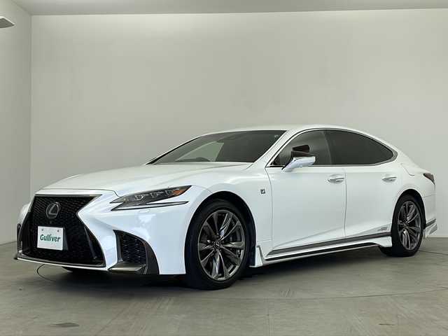 レクサス ＬＳ 500h Fスポーツ 鹿児島県 2019(令1)年 5.9万km ホワイトノーヴァガラスフレーク 純正ナビ/（CD/DVD/BT/フルセグ）/パノラミックビューモニター/プリクラッシュセーフティ/レーンキープアシスト/レーダークルーズコントロール/パワーシート/シートヒーター/シートベンチレーション/ステアリングヒーター/ヘッドアップディスプレイ/電動パーキングブレーキ/オートホールド機能/オートライト/オートマチックハイビーム
