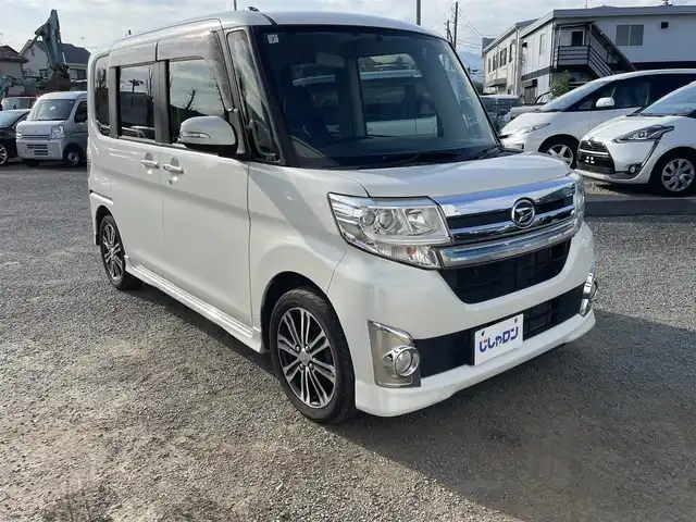 ダイハツ タント カスタム RS 神奈川県 2015(平27)年 7.9万km パールホワイトⅢ (株)IDOMが運営する【じしゃロン秦野店】の自社ローン専用車両になります。こちらは現金またはオートローンご利用時の価格です。自社ローンご希望の方は別途その旨お申付け下さい/純正ＳＤナビ／Ｂｌｕｅｔｏｏｔｈ／フルセグＴＶ／ＣＤ／ＤＶＤ／ＡＵＸ/バックカメラ/ＥＴＣ/両側パワースライドドア/スマートキー/プッシュエンジンスタート/オートライト/HIDヘッドライト/純正フロアマット/純正アルミホイール
