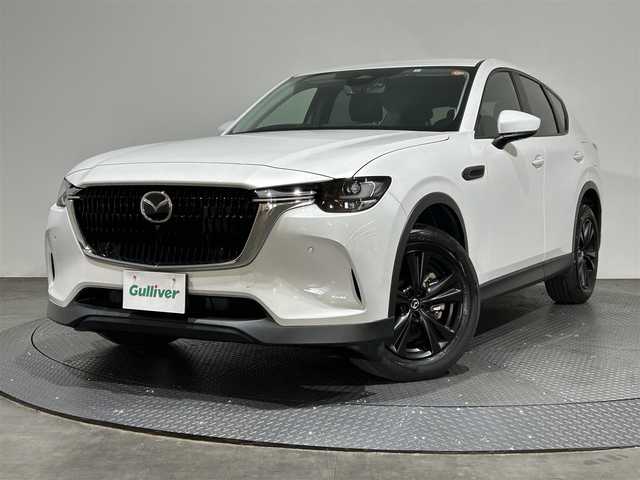 マツダ ＣＸ－６０ XD Sパッケージ 愛媛県 2023(令5)年 3.1万km ロジウムホワイトプレミアムメタリック セーフティクルーズパッケージ/シースルービューパッケージ/純正ナビ/フルセグTV/Bluetooth/AM/FM/AppleCarPlay/AndroidAuto/全方位カメラ/レーダークルーズコントロール/レーンキープアシスト/パドルシフト/前後ドライブレコーダー/ETC/前席シートヒーター/ステアリングヒーター/D席パワーシート/純正ゴムマット/スペアキーX1/保証書/取扱説明書