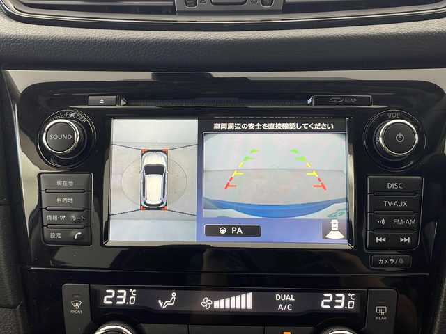 日産 エクストレイル 20X 秋田県 2018(平30)年 4.7万km シャイニングブルー ４ＷＤ/純正ナビ/　(CD/DVD/フルセグTV/Bluetooth/AUX)/アラウンドビューカメラ/パワーバックドア/クルーズコントロール/パーキングアシスト/ヒルディセントコントロール/純正フロアマット/デジタルインナーミラー/オートライト/アイドリングストップ/スマートキー/LEDヘッドライト/ＥＴＣ