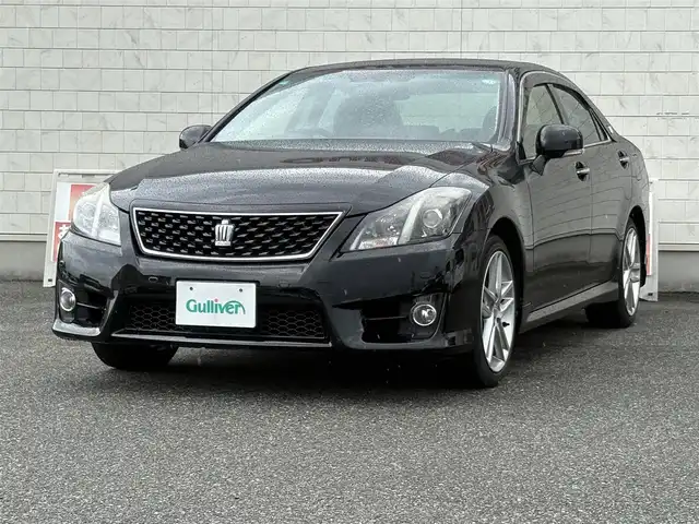トヨタ クラウン アスリート プレミアムエディション 山口県 2012(平24)年 5.4万km ブラック ワンオーナー/革シート/前席冷暖エアシート/前席パワーシート/HDDナビ フルセグTV CD DVD BT 録音機能有/TVキャンセラー付き/バックカメラ/サイドカメラ/イージークローザー/クルーズコントロール/コーナーセンサー/HIDオートヘッドライト/インナーブラックヘッドライト/フォグライト/スマートキー 2個/ビルトイン ETC/18インチ アルミホイール/電動リアシェード/ステアリングリモコン/W サイド カーテン ニー エアバッグ/禁煙車