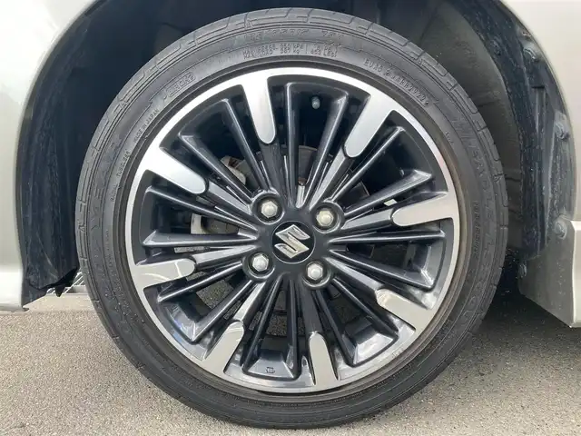 スズキ スペーシア カスタム HYBRID XS ターボ 静岡県 2018(平30)年 5.1万km スチールシルバーM スズキセーフティサポート/純正8インチナビ(CN-RZ843)/　AM FM CD DVD Bluetooth USB SD/ETC/LEDオートヘッドランプ/レーダークルーズコントロール/ハーフレザーシート/シートヒーター(運転席)/両側パワースライドドア/リアクリアランスソナー/純正15インチアルミホイール/スマートキー＆プッシュスタート/パドルシフト/リアサンシェード/フルセグTV/バックモニター