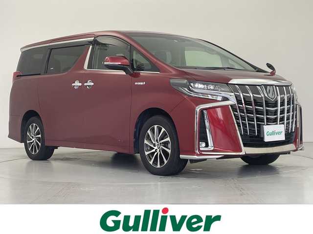 トヨタ アルファードハイブリット S 愛知県 2019(令1)年 3.3万km ダークレッドマイカメタリック ワンオーナー/禁煙車/４ＷＤ/純正メモリナビ・フルセグＴＶ/バックカメラ/両側パワースライドドア/LEDヘッドライト/クリアランスソナー/プリクラッシュセーフティ/レーダークルーズコントロール/ビルトインETC/電動パーキングブレーキ/2列目オットマンシート/後席オートエアコン