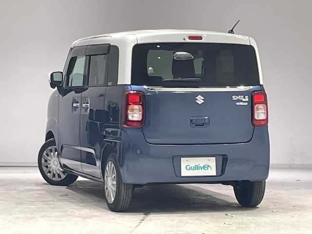 スズキ ワゴンＲ スマイル HYBRID X 宮城県 2021(令3)年 4万km インディゴブルーメタリック/ホワイト2トーン スズキセーフティーサポート/・車線逸脱警報装置/・デュアルセンサーブレーキサポート/・ヘッドアップディスプレイ/・先行車発進お知らせ機能/・レーダークルーズコントロール/・車線維持支援機能/・ふらつき警報/・後方誤発進抑制機能/・低速時ブレーキサポート/・ハイビームアシスト/純正ナビ/・フルセグTV/Bluetooth/CD/USB/・全方位カメラ/・ドライブレコーダー（前後）/・ETC/両側パワースライドドア/コーナーセンサー/アイドリングストップ/シートヒーター（運転席）/プッシュスタート/・スマートキー/LEDヘッドライト/・オートライト/・オートハイビーム