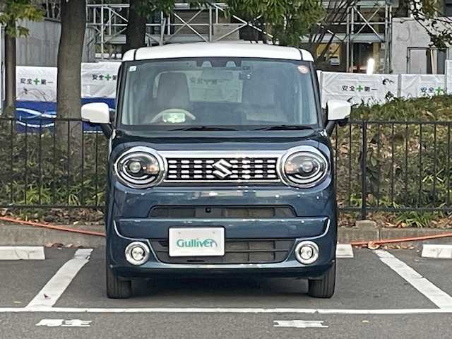 スズキ ワゴンＲ スマイル HYBRID X 宮城県 2021(令3)年 4万km インディゴブルーメタリック/ホワイト2トーン スズキセーフティーサポート/・車線逸脱警報装置/・デュアルセンサーブレーキサポート/・ヘッドアップディスプレイ/・先行車発進お知らせ機能/・レーダークルーズコントロール/・車線維持支援機能/・ふらつき警報/・後方誤発進抑制機能/・低速時ブレーキサポート/・ハイビームアシスト/純正ナビ/・フルセグTV/Bluetooth/CD/USB/・全方位カメラ/・ドライブレコーダー（前後）/・ETC/両側パワースライドドア/コーナーセンサー/アイドリングストップ/シートヒーター（運転席）/プッシュスタート/・スマートキー/LEDヘッドライト/・オートライト/・オートハイビーム