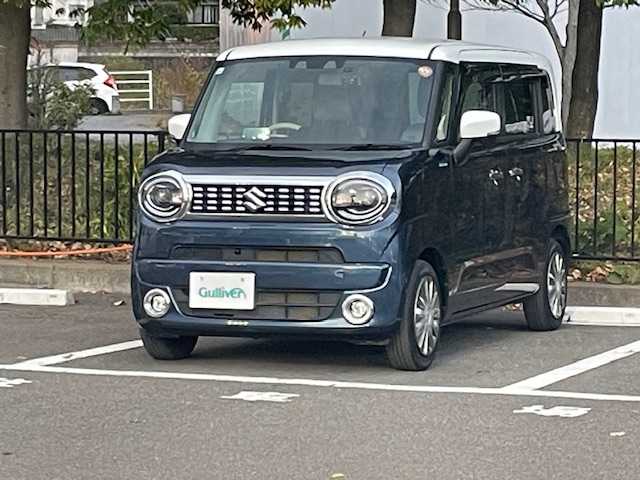 スズキ ワゴンＲ スマイル HYBRID X 宮城県 2021(令3)年 4万km インディゴブルーメタリック/ホワイト2トーン スズキセーフティーサポート/・車線逸脱警報装置/・デュアルセンサーブレーキサポート/・ヘッドアップディスプレイ/・先行車発進お知らせ機能/・レーダークルーズコントロール/・車線維持支援機能/・ふらつき警報/・後方誤発進抑制機能/・低速時ブレーキサポート/・ハイビームアシスト/純正ナビ/・フルセグTV/Bluetooth/CD/USB/・全方位カメラ/・ドライブレコーダー（前後）/・ETC/両側パワースライドドア/コーナーセンサー/アイドリングストップ/シートヒーター（運転席）/プッシュスタート/・スマートキー/LEDヘッドライト/・オートライト/・オートハイビーム