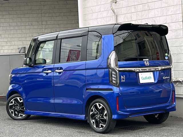 ホンダ Ｎ ＢＯＸ カスタム G EX ターボ ホンダセンシング 神奈川県 2020(令2)年 2.4万km ブリリアントスポーティブルーメタリック2トーン 純正ナビ【CD/DVD/BT/SD/フルセグTV/USB/ipod】/バックカメラ/レーダークルーズコントロール/パドルシフト/両側パワースライドドア/ハーフレザーシート/前席シートヒーター/純正15インチアルミホイール/アイドリングストップ/横滑り防止装置/衝突被害軽減システム/盗難防止装置/レーンキープアシスト/前後ドライブレコーダー/ISOFIX/ビルトインETC/後方コーナーセンサー/オートライト/純正LEDライト/純正フロアマット/純正ドアバイザー/ステアリングスイッチ/プッシュスタート/スマートキー/スペアキー×１/取扱説明書/新車時保証書