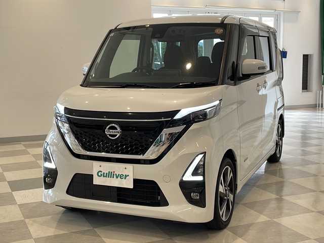 日産 ルークス HWS Gターボ プロパイロットED 福井県 2021(令3)年 2.5万km ホワイトパール 純正9インチナビ/フルセグTV/アラウンドビューモニター/プロパイロット/エマージェンシーブレーキ/車線逸脱警報/先行車発進お知らせ/ふらつき警報/オートライト/ハイビームアシスト/ETC/ドライブレコーダー/インテリジェント ルームミラー/両側パワースライドドア/純正15インチアルミホイール