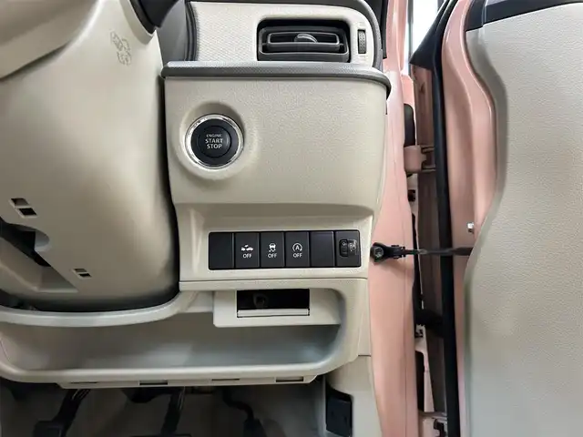スズキ ラパン L 東京都 2015(平27)年 6.9万km コフレピンクパールメタリック 純正オーディオ/D席シートヒーター/衝突軽減ブレーキ/ISOFIX/アイドリングストップ/電動格納ミラー/純正14インチスチールホイール/WSRS＆ABS/横滑り防止装置/取扱説明書/保証書