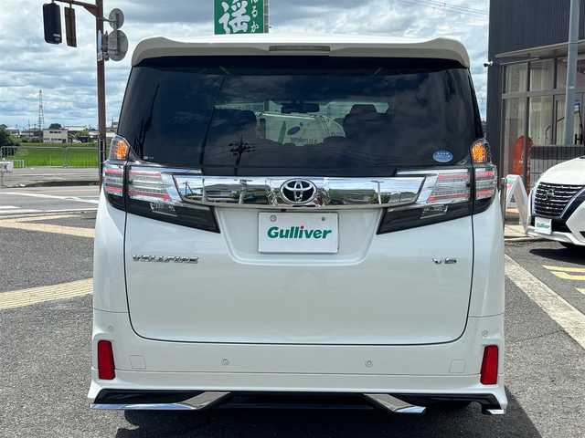 トヨタ ヴェルファイア ZA Gエディション 京都府 2017(平29)年 11.2万km ホワイトパールクリスタルシャイン  4WD ワンオーナー/ モデリスタスポイラー/ クロフルレザーシート/ シートヒーター/ アクセサリーコンセント　4ケ/ 両側パワースライドドア/ パワーリアゲート/ 純正9インチSDナビ　フルセグ/ フリップダウンモニター/ HDMIポート/ 純正18インチアルミ/ 保証書　取説あり